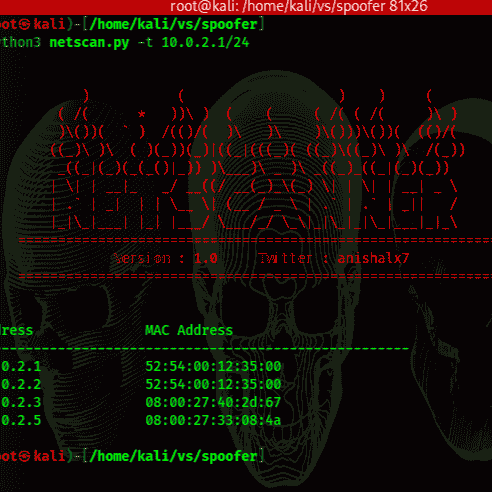 anishalx Project Netscanner